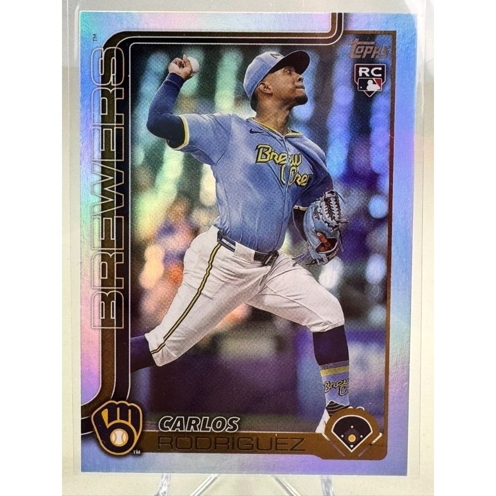 2025 Topps Series 1 Carlos Rodriguez Brewers RC #16 Refractor